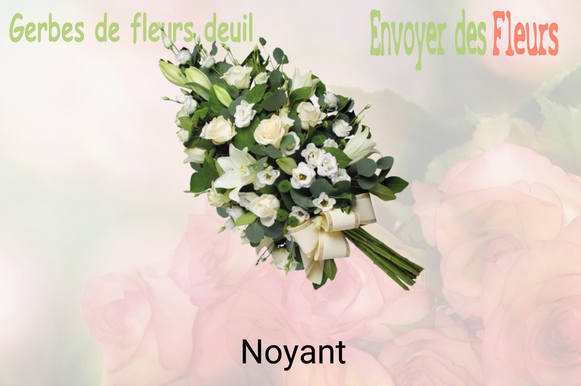 Gerbe de fleurs de deuil livrée à Noyant